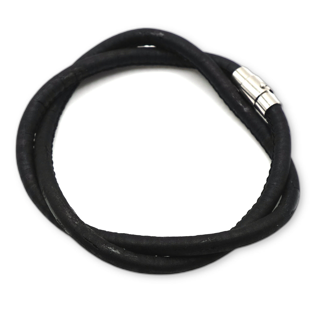 Black Cork Bracelet | Handcrafted in the UK