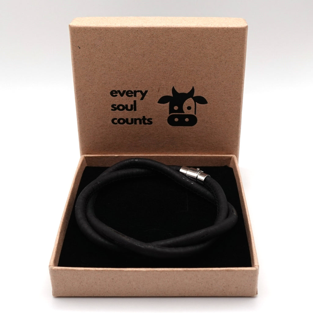 Black Cork Bracelet | Handcrafted in the UK
