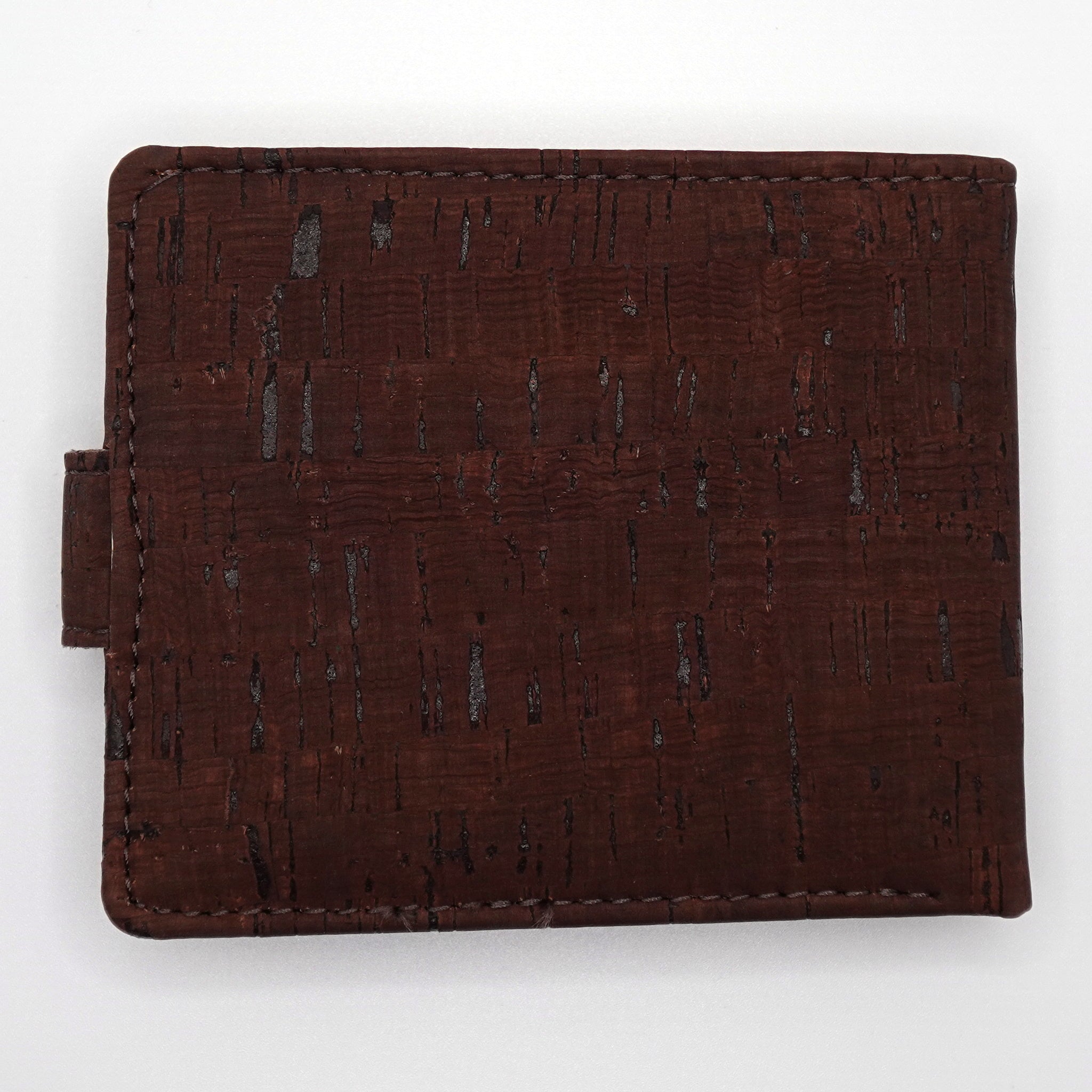 Cork Bifold Wallet with Popper Closure, ID Window & Coin Pocket