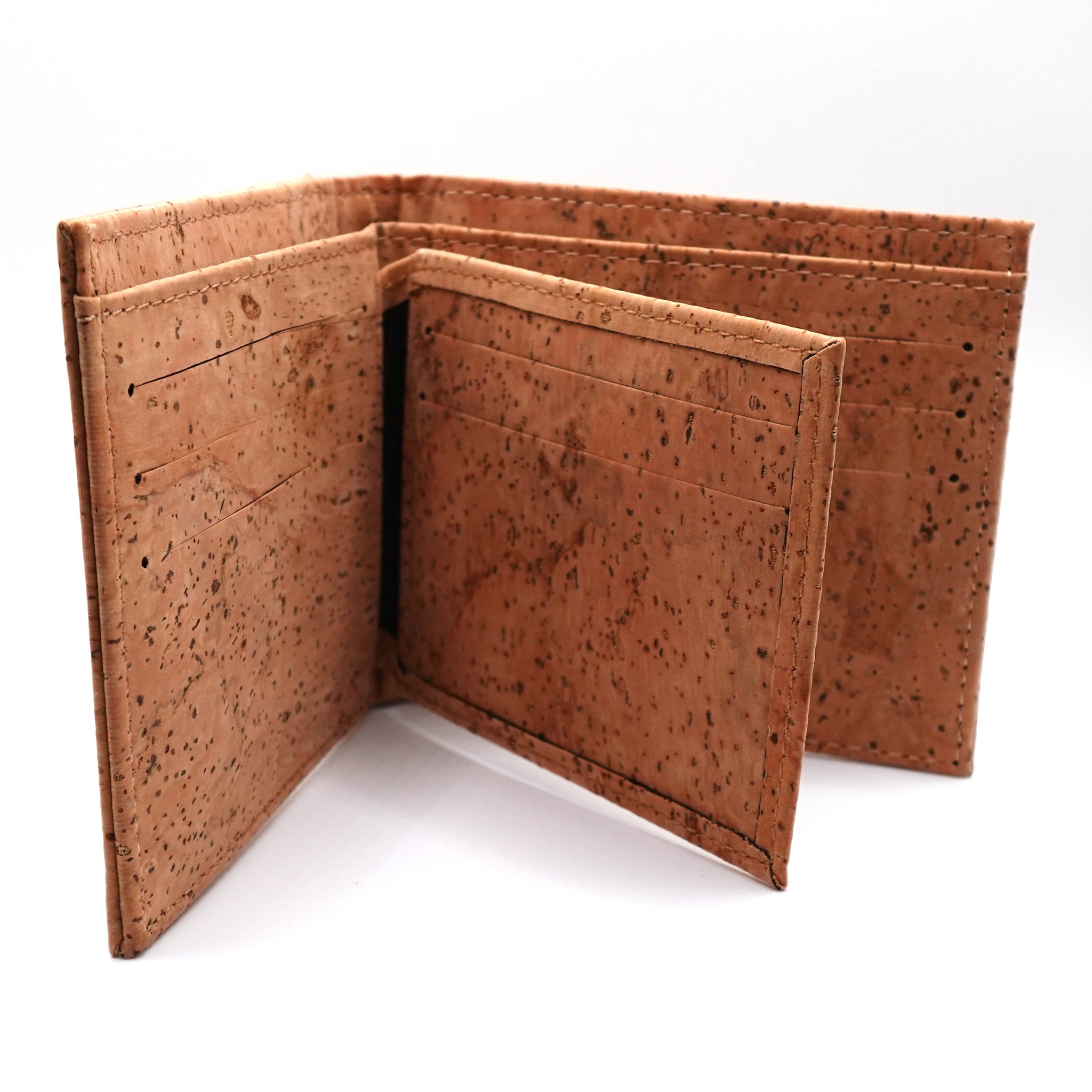 Natural Cork Bifold Wallet with ID Window