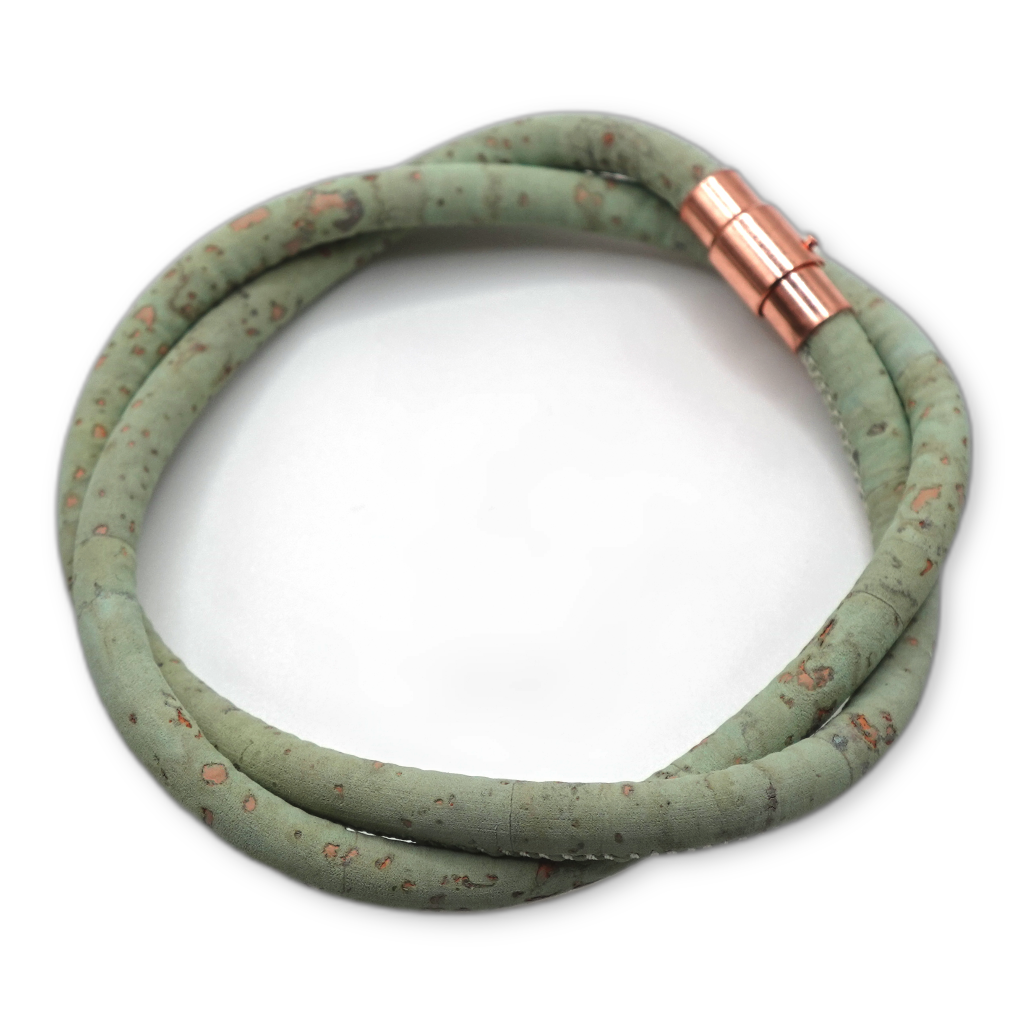 Meadow Green Cork Bracelet | Handcrafted in the UK