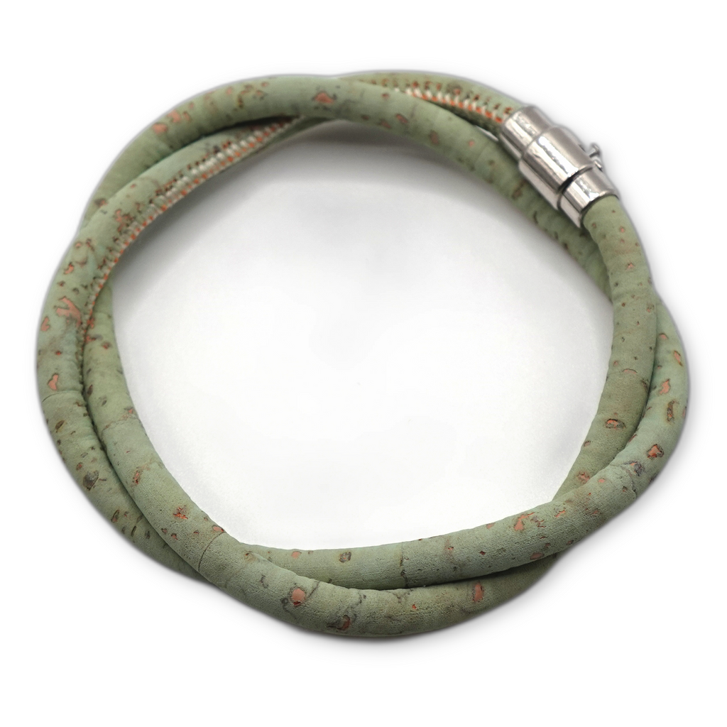 Meadow Green Cork Bracelet | Handcrafted in the UK