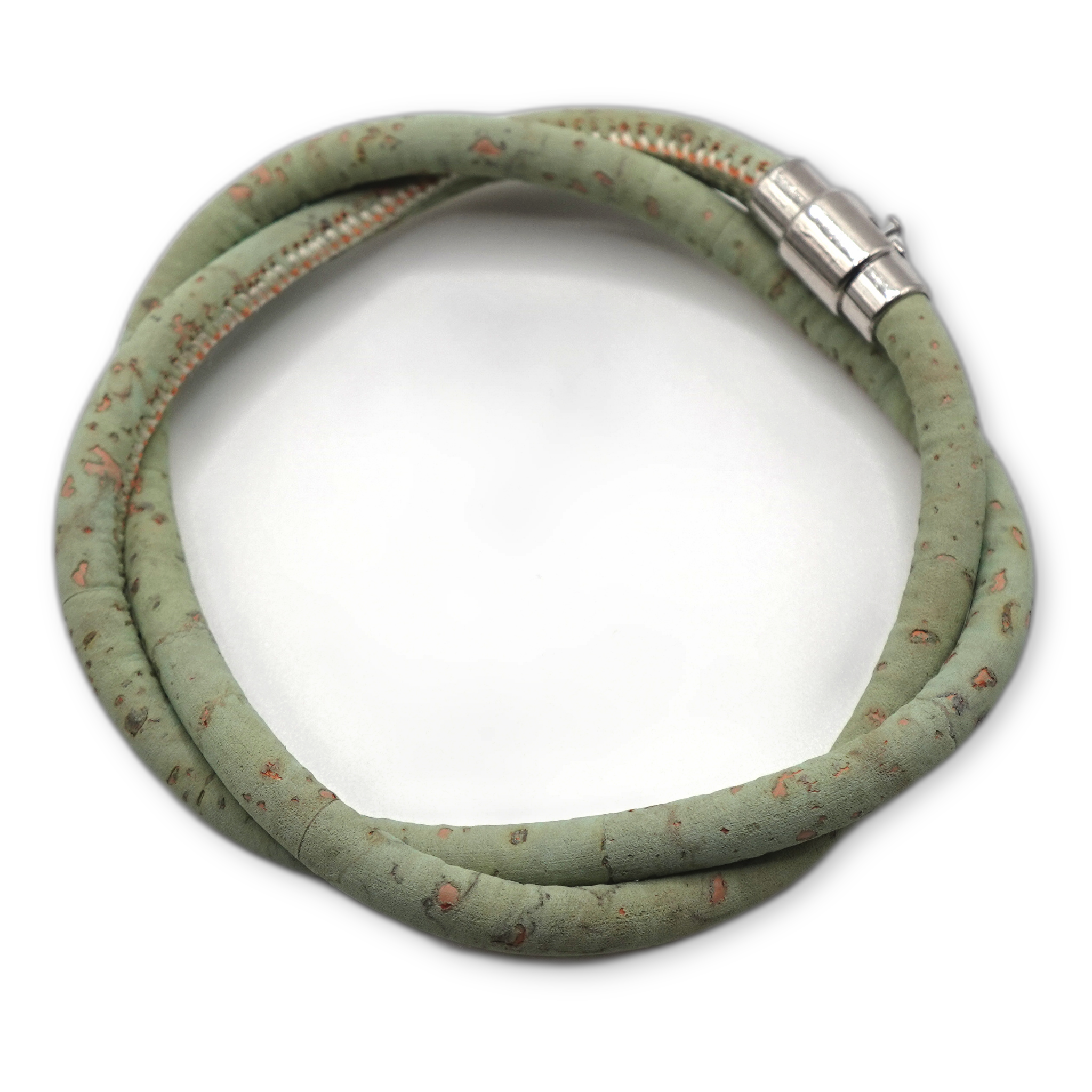 Meadow Green Cork Bracelet | Handcrafted in the UK