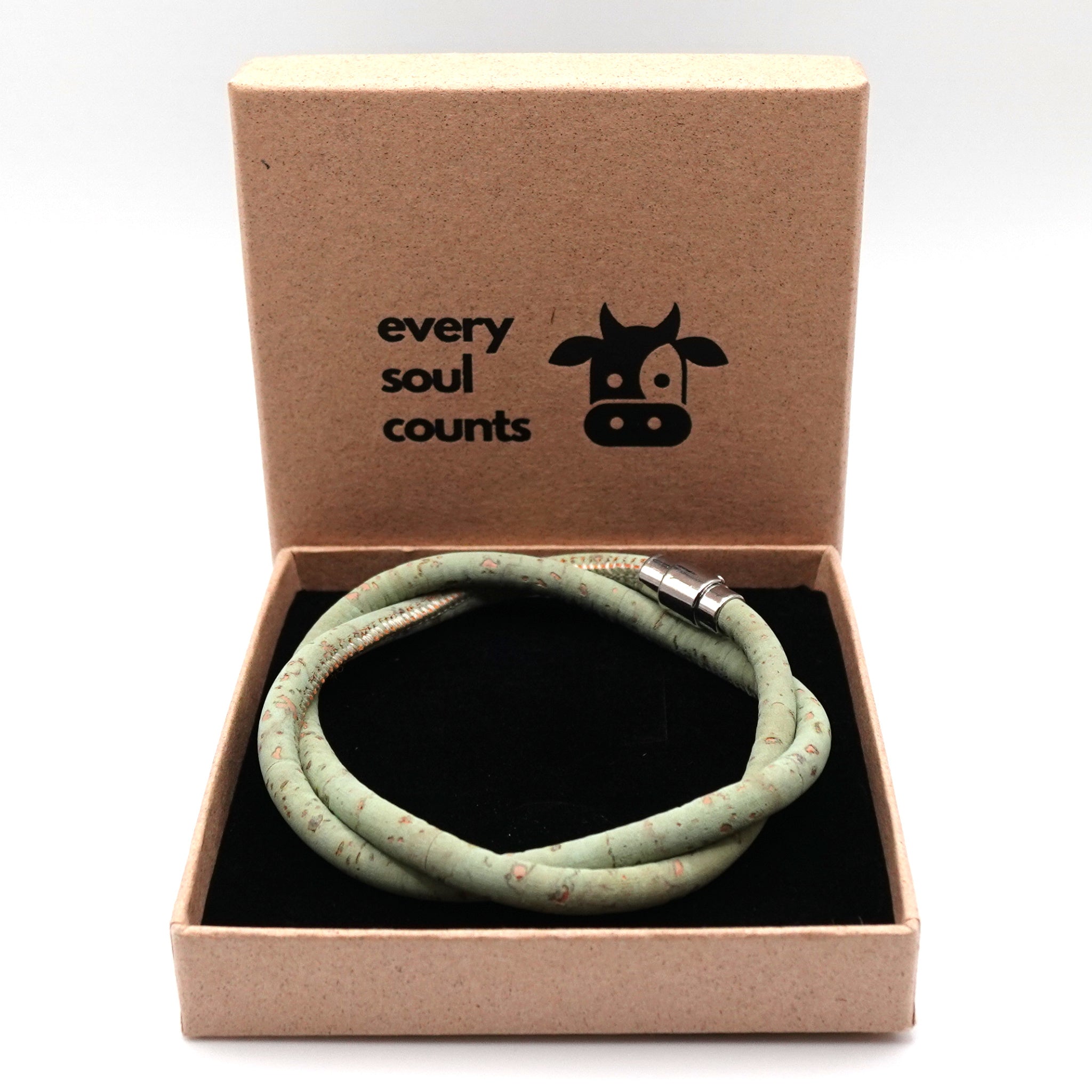 Meadow Green Cork Bracelet | Handcrafted in the UK