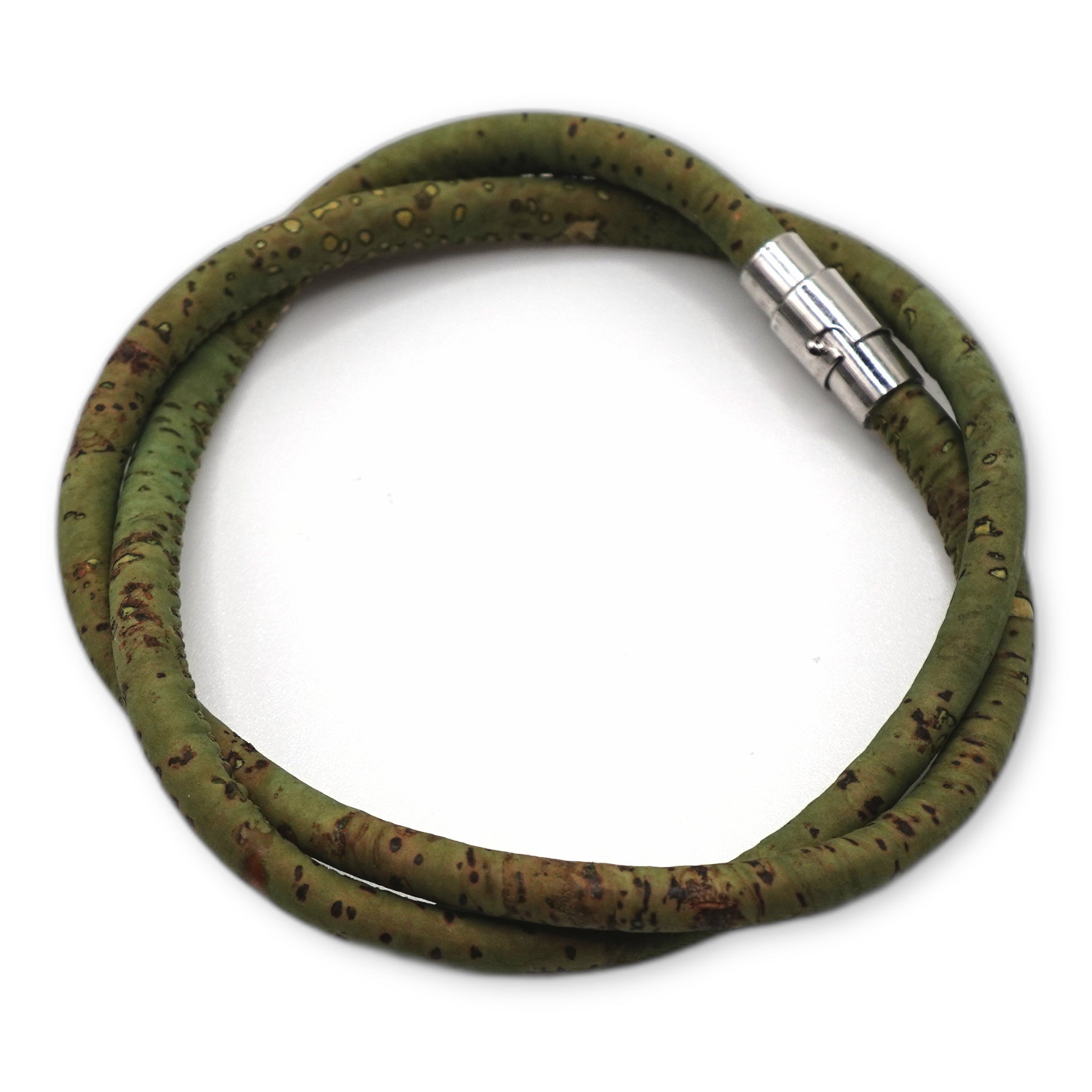 Sage Green Cork Bracelet | Handcrafted in the UK
