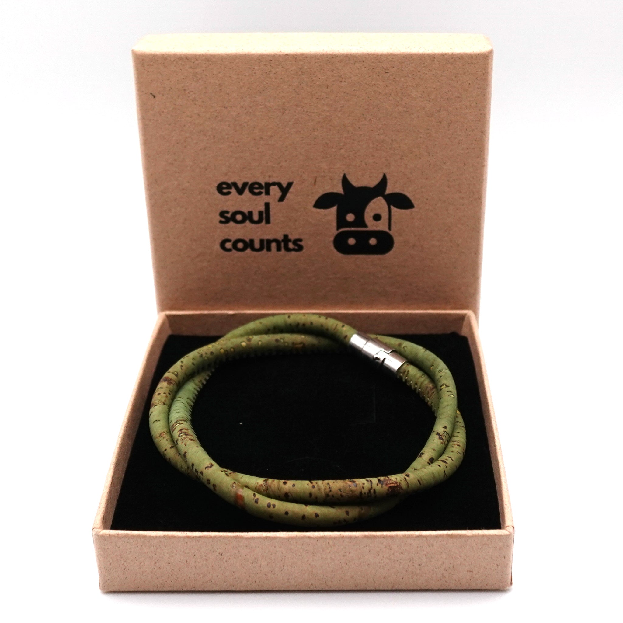 Sage Green Cork Bracelet | Handcrafted in the UK
