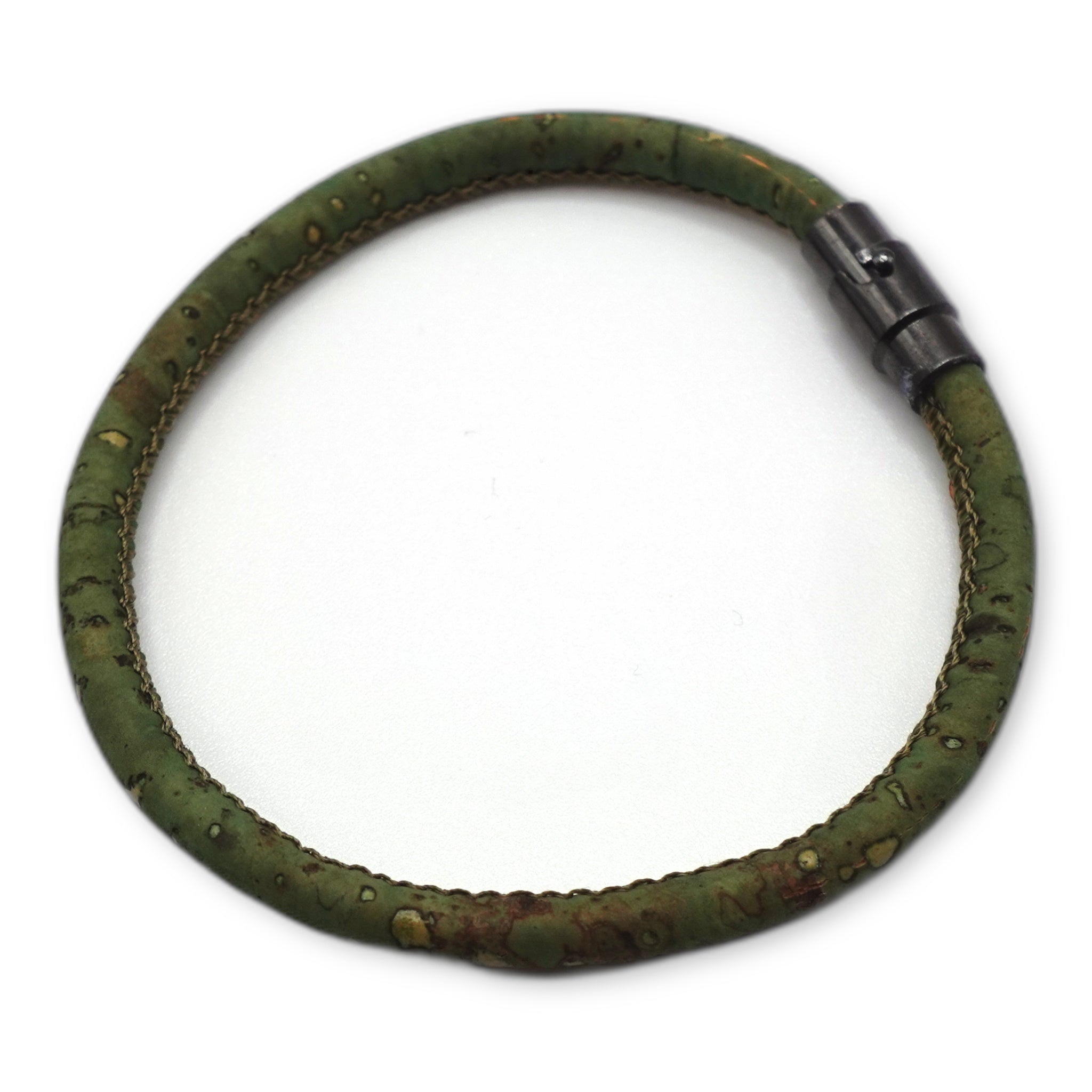 Sage Green Cork Bracelet | Handcrafted in the UK
