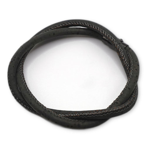 Charcoal Cork Bracelet | Handcrafted in the UK