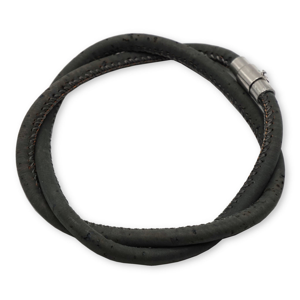 Charcoal Cork Bracelet | Handcrafted in the UK