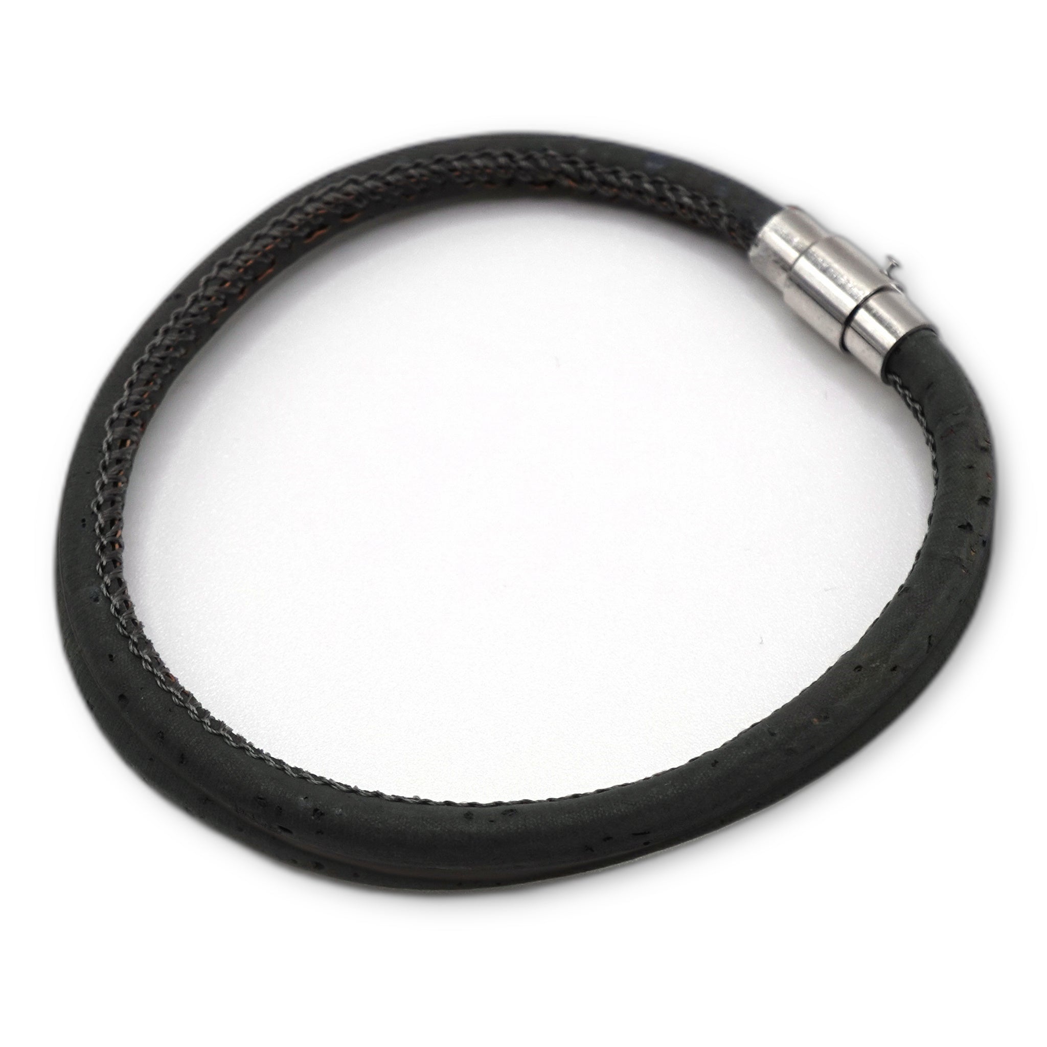 Charcoal Cork Bracelet | Handcrafted in the UK