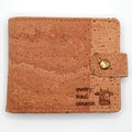 Natural Cork Wallet with Popper Closure
