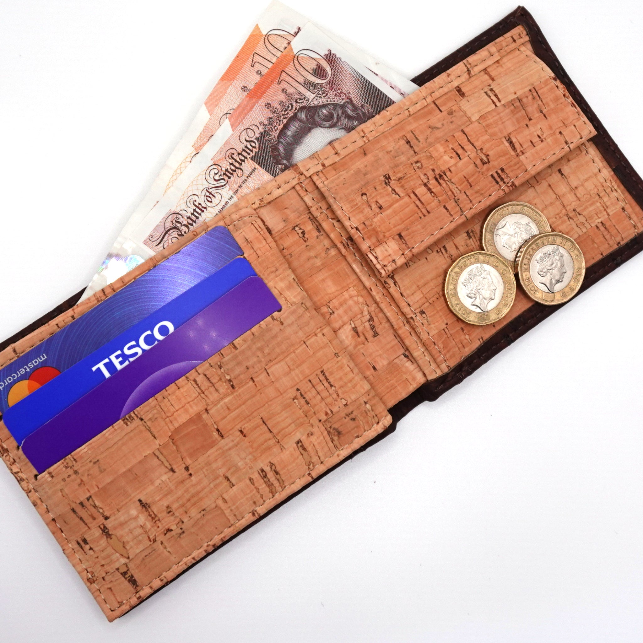 Cork Bifold Wallet with Coin Pocket