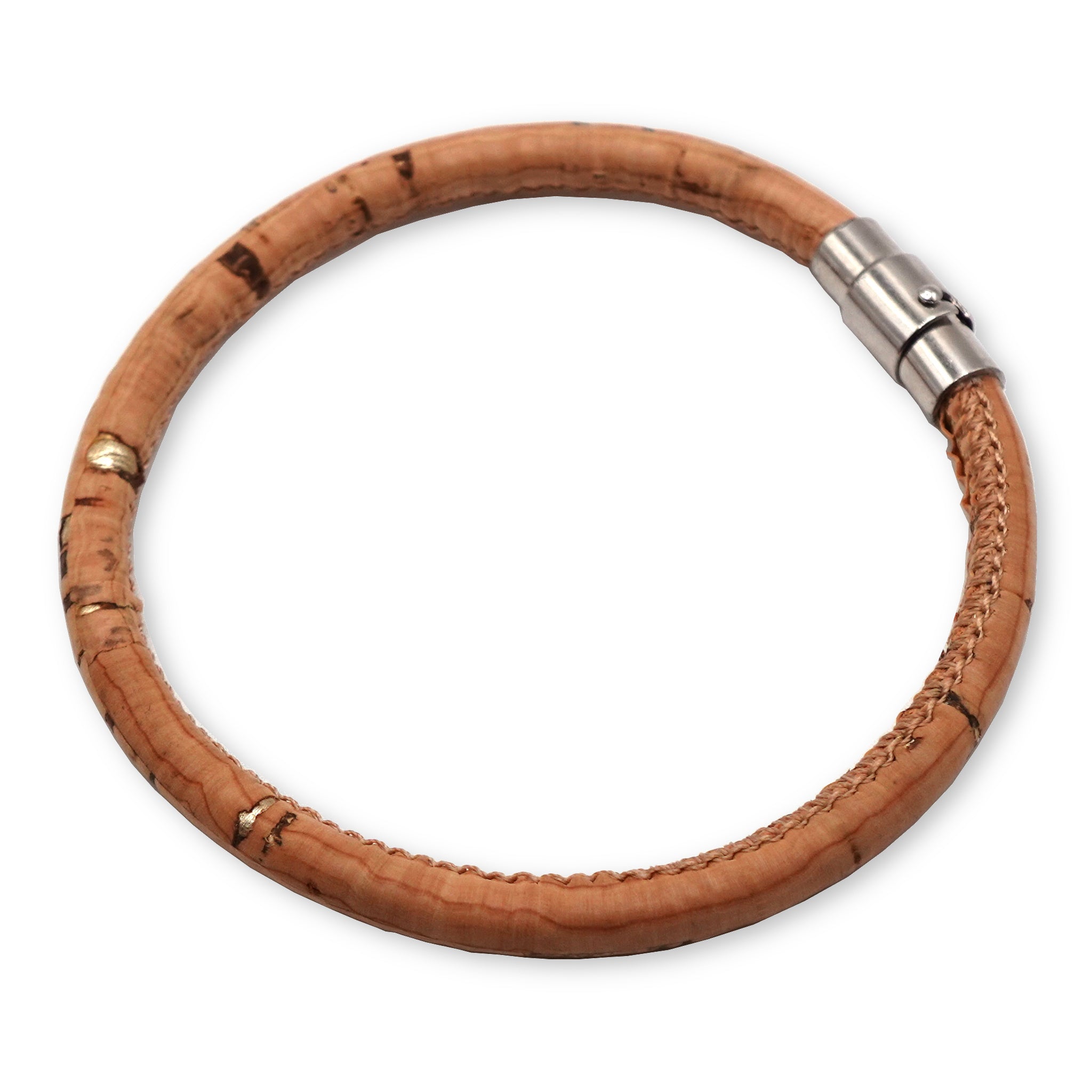 Natural Gold Cork Bracelet | Handcrafted in the UK