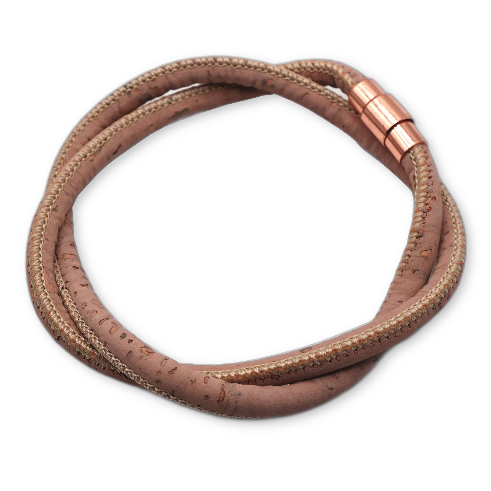 Dusty Rose Cork Bracelet | Handcrafted in the UK