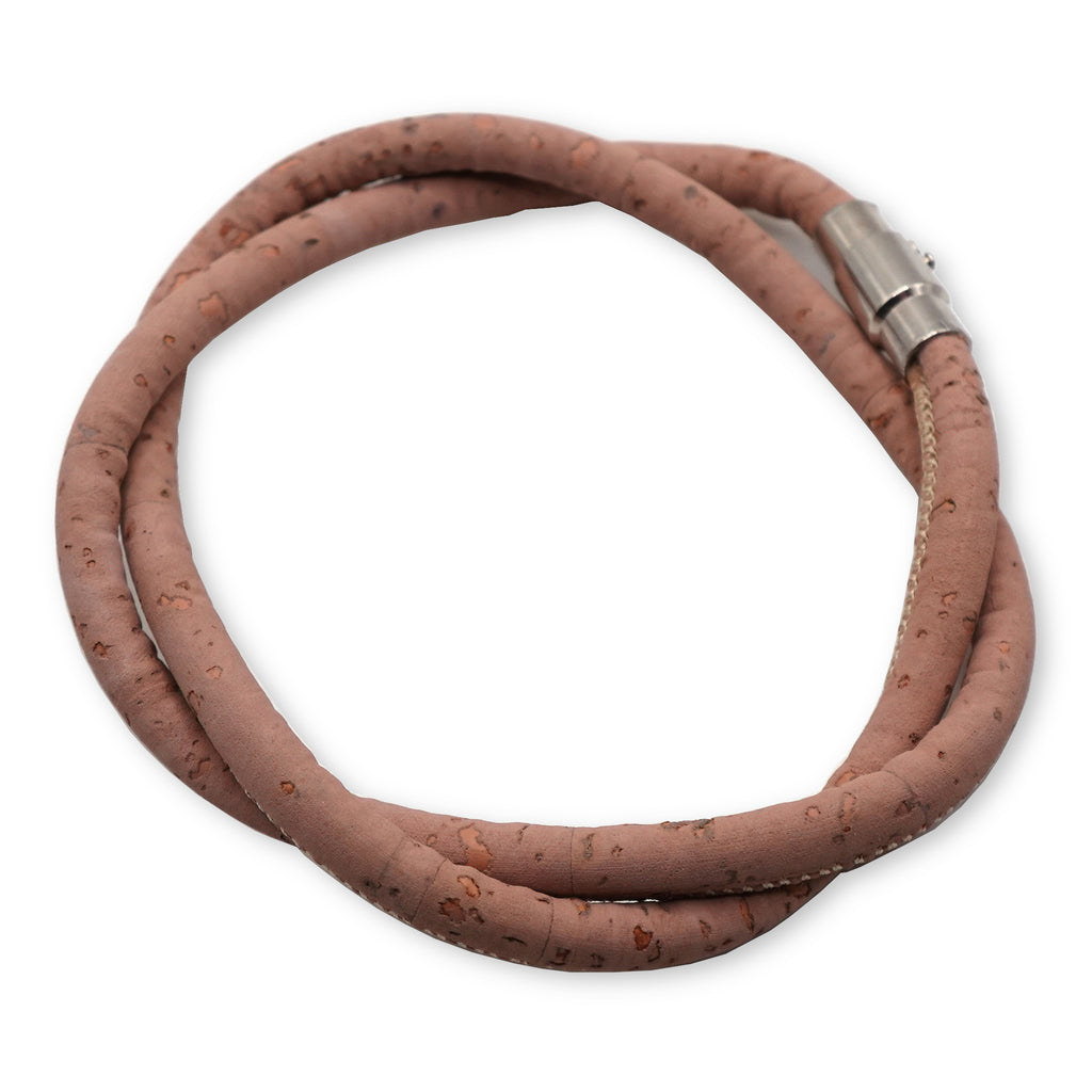 Dusty Rose Cork Bracelet | Handcrafted in the UK