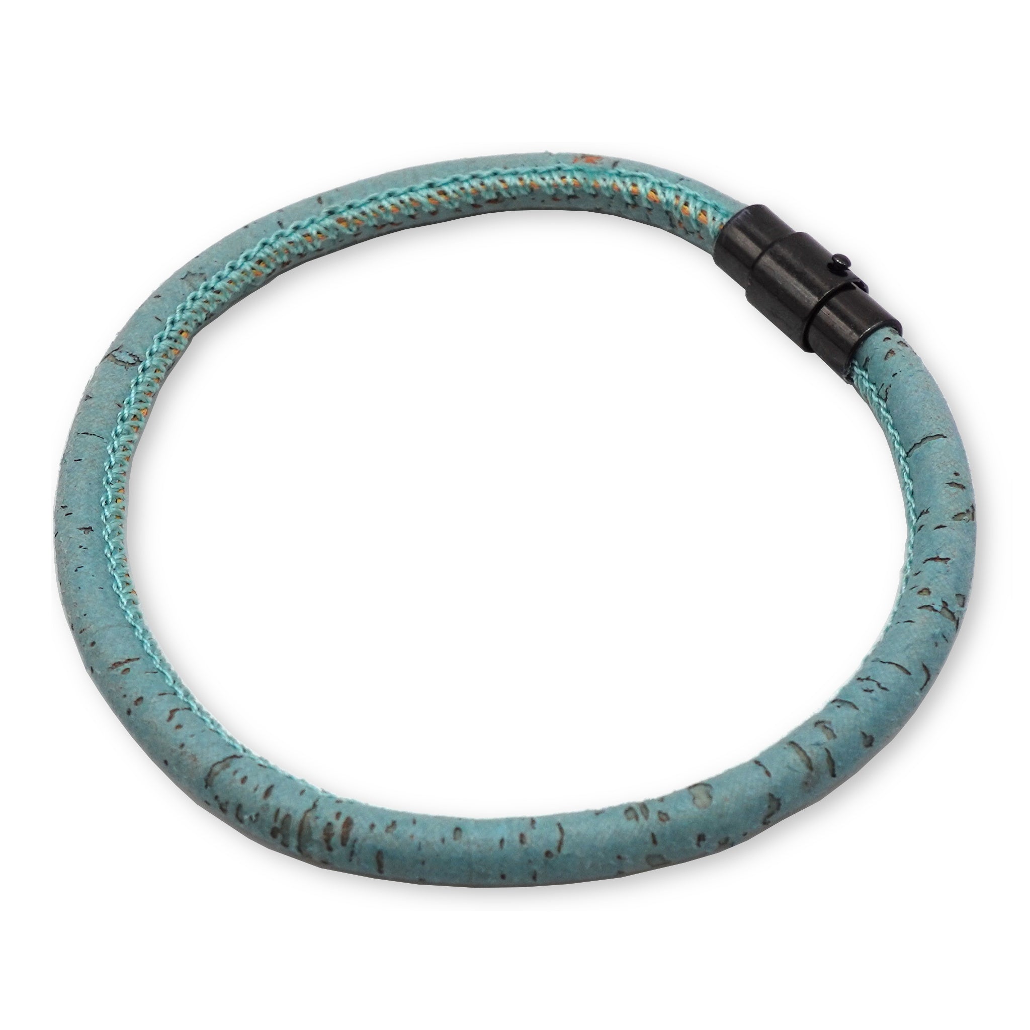 Sky Blue Cork Bracelet | Handcrafted in the UK