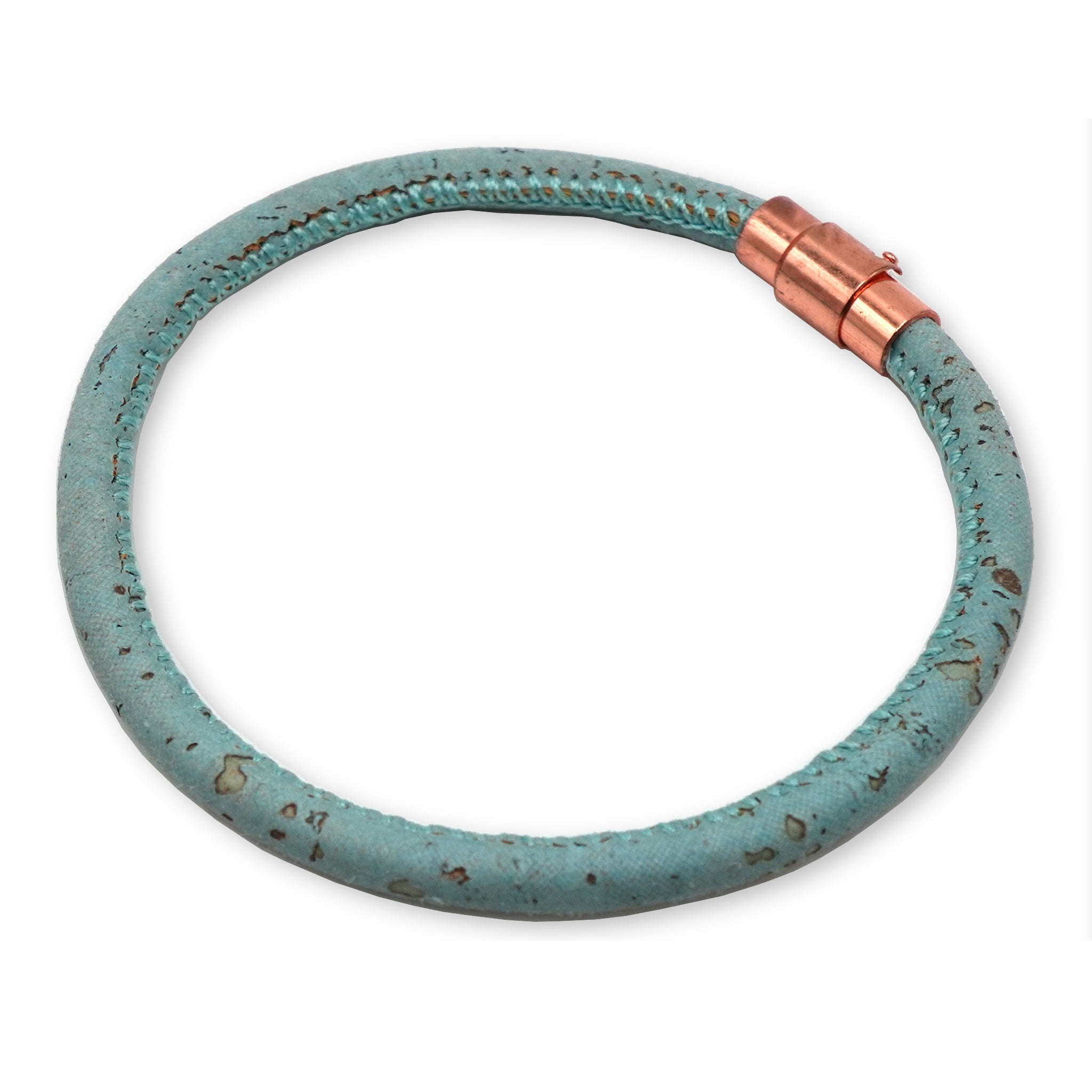 Sky Blue Cork Bracelet | Handcrafted in the UK
