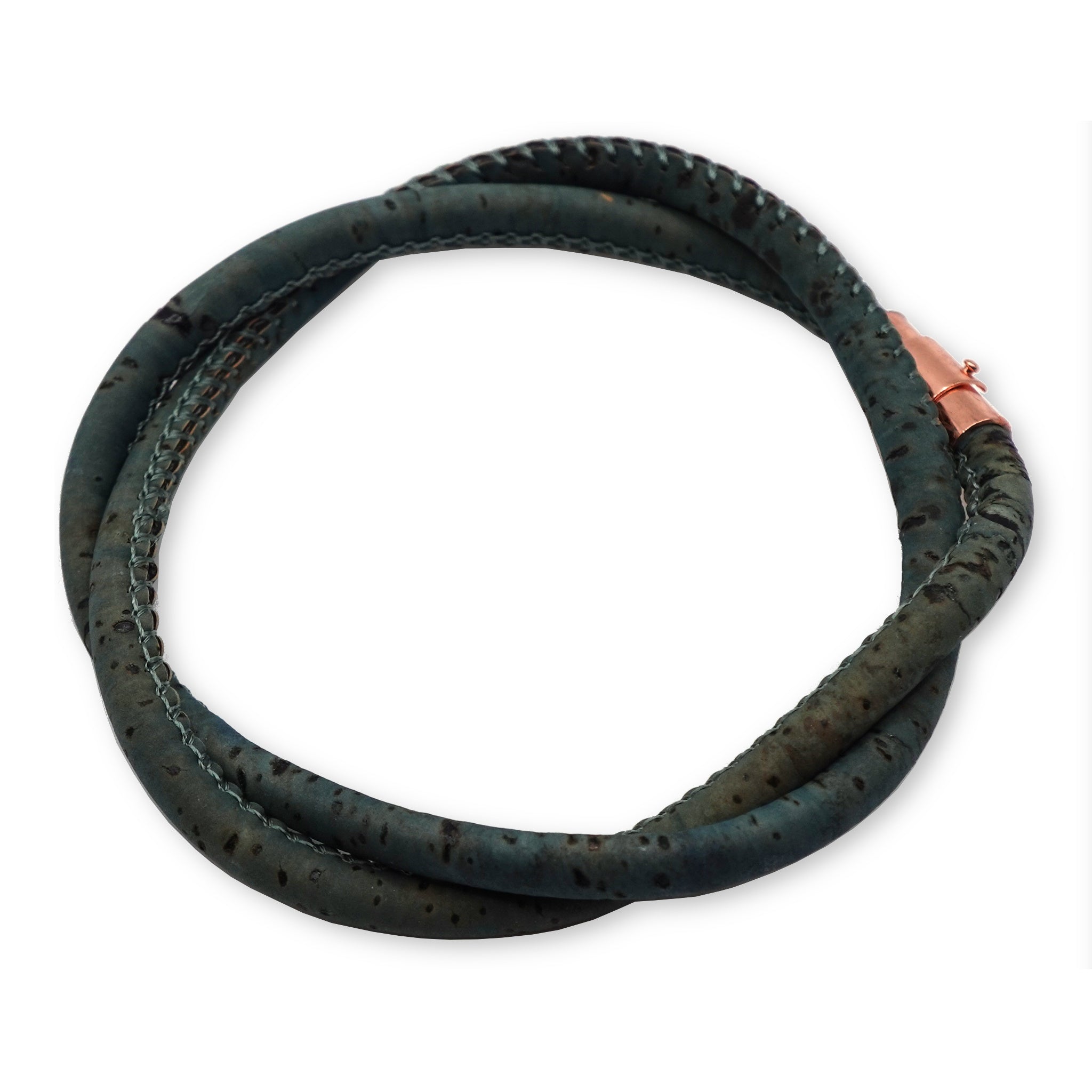 Deep Teal Cork Bracelet | Handcrafted in the UK