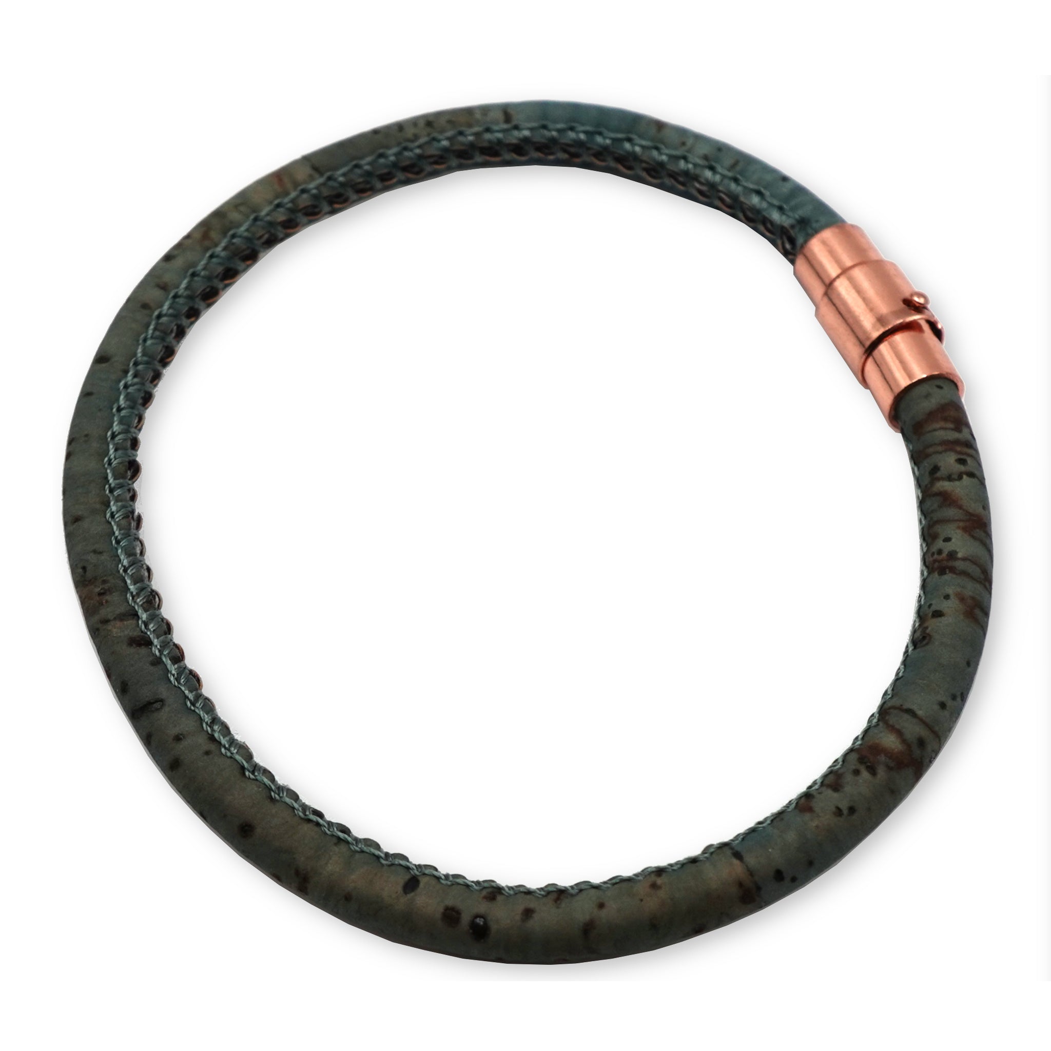 Deep Teal Cork Bracelet | Handcrafted in the UK