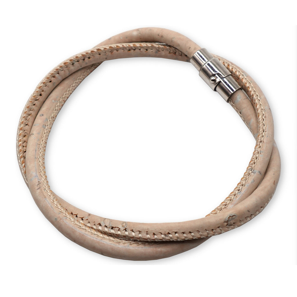 Soft White Cork Bracelet | Handcrafted in the UK