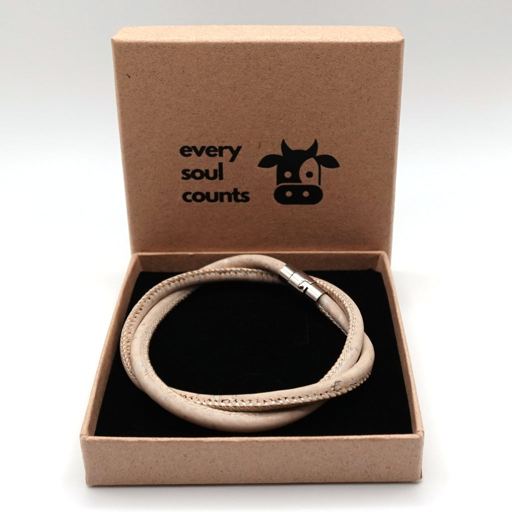 Soft White Cork Bracelet | Handcrafted in the UK