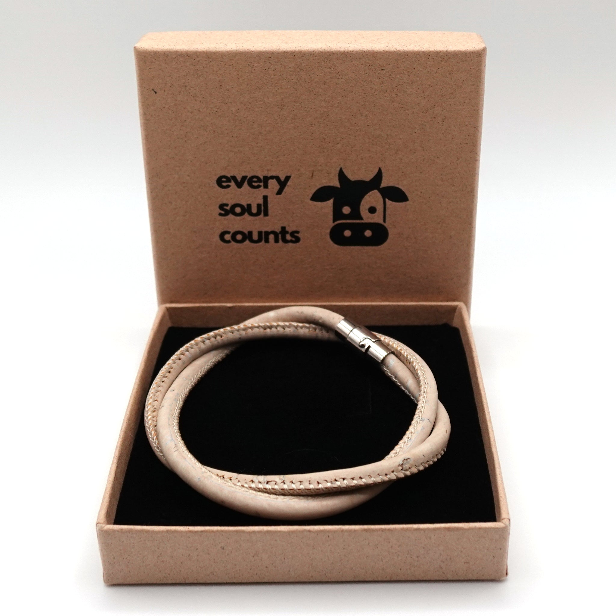 Soft White Cork Bracelet | Handcrafted in the UK